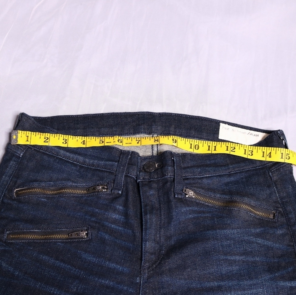 Rag & Bone Kensington Zip Skinny Jeans Size 29 - Picture 6 of 8